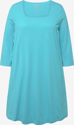 T-shirt Ulla Popken en bleu : devant