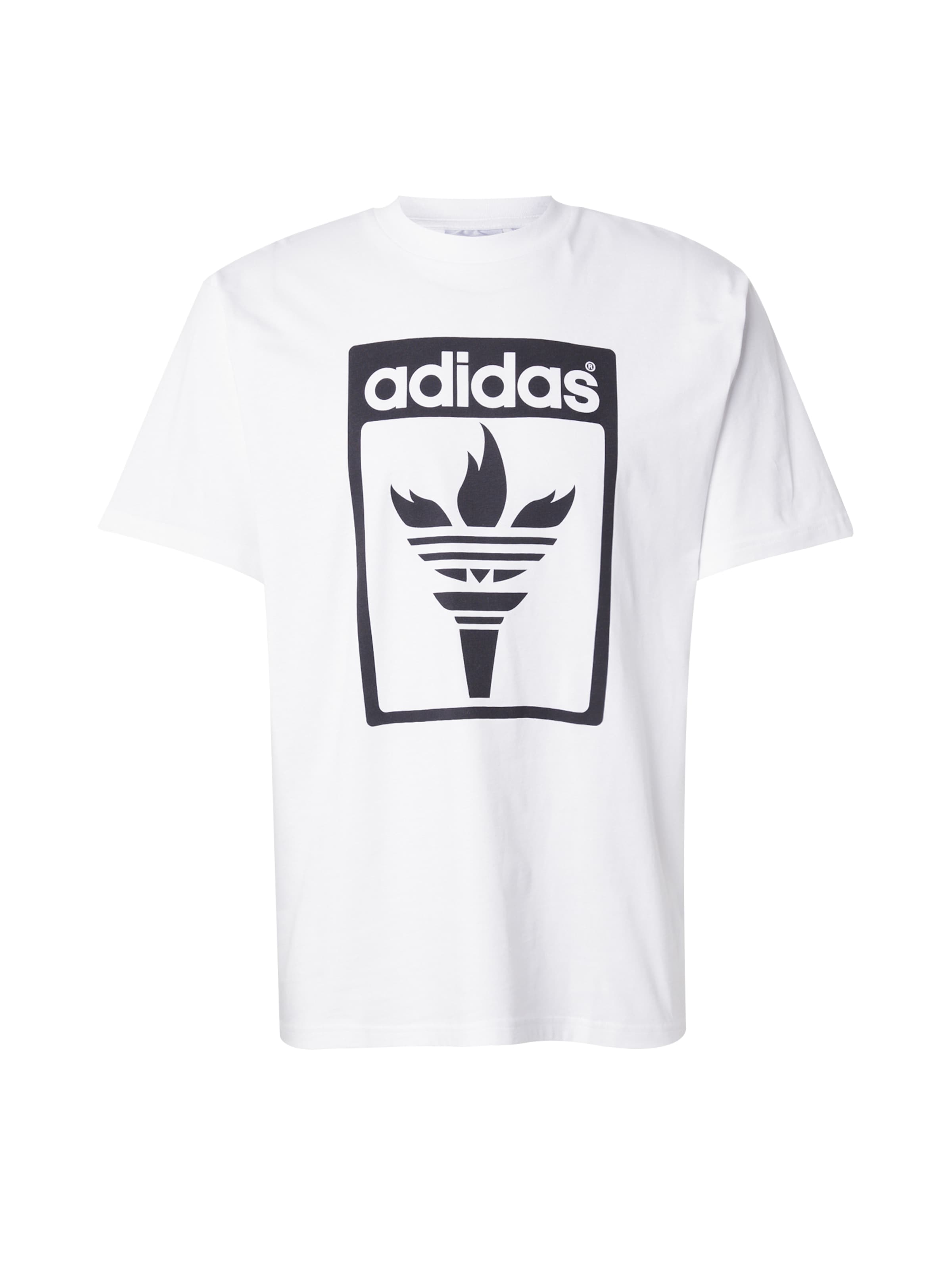ADIDAS ORIGINALS Bluser & t-shirts 'Trefoil Torch' i hvid: forside