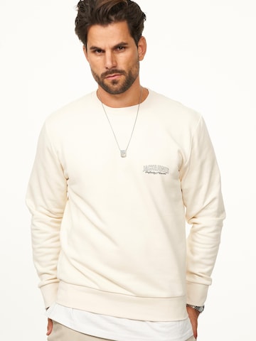 JACK JONES Sweatshirt 'JJETERNITY'‌‌‌‌‌‌‌‌ in Weiß: Vorderseite