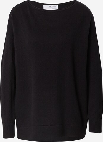 SELECTED FEMME - Pullover 'Linika' em preto: frente