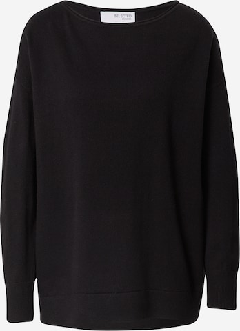 Pull-over 'Linika' SELECTED FEMME en noir : devant