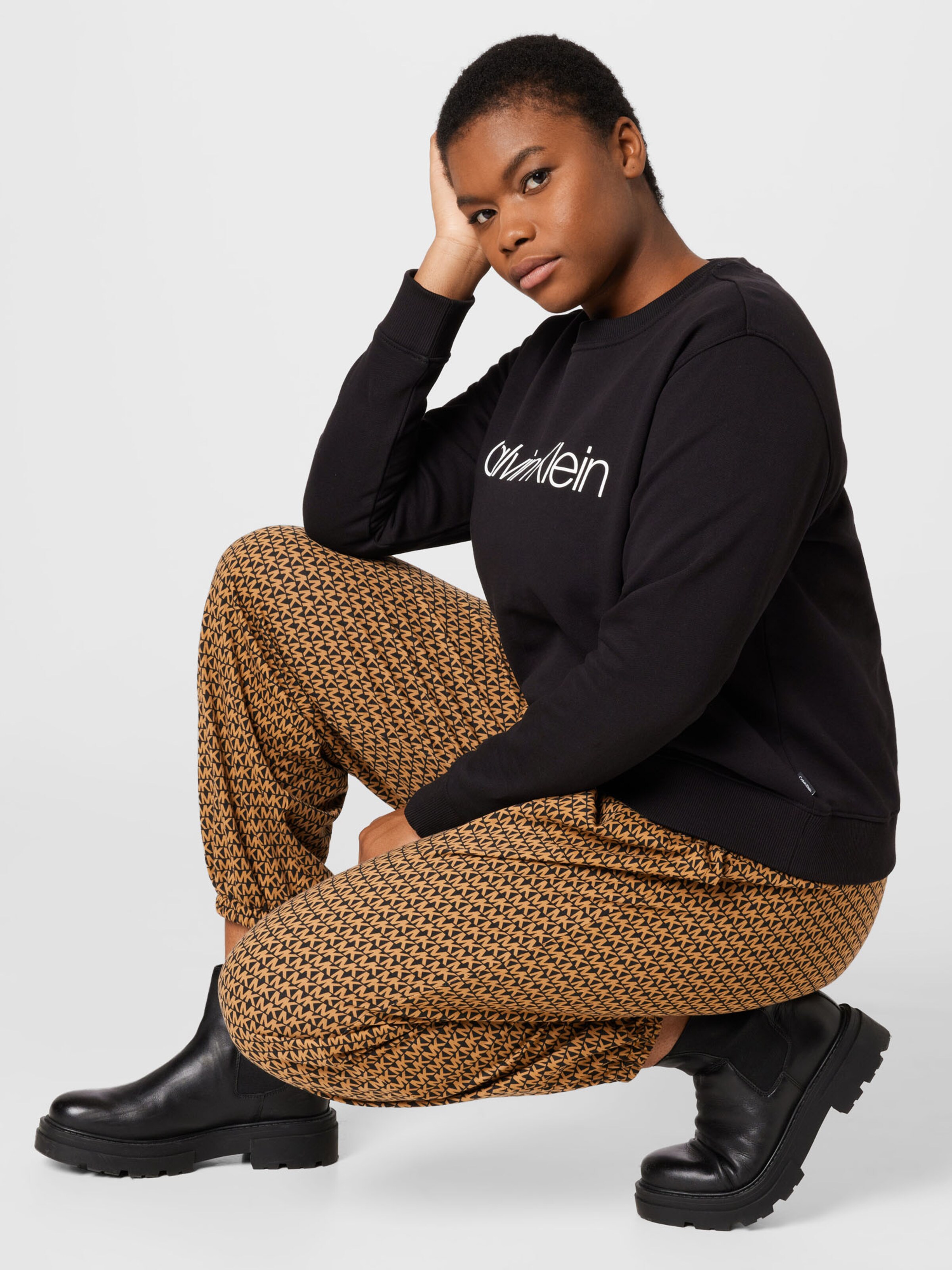 Frauen Sweat Calvin Klein Curve Sweatshirt in Schwarz - PF79662 Frauen Sweat Calvin Klein Curve Sweatshirt in Schwarz - PF79662