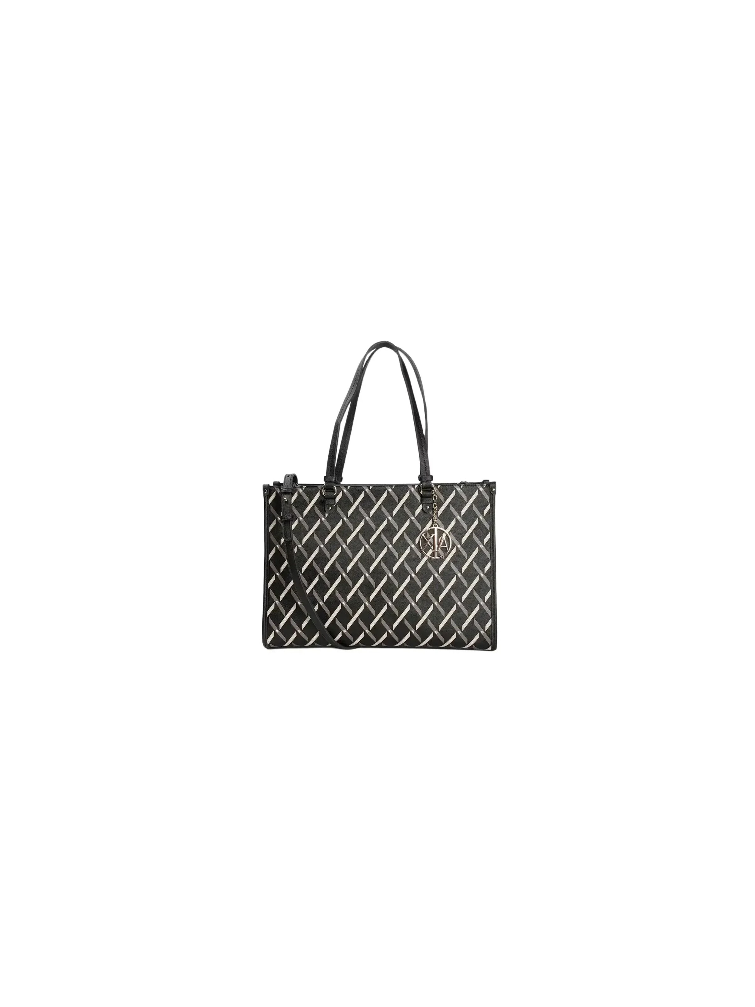 Trousse de maquillage 'Saffiano' ARMANI en noir : devant