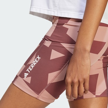 Skinny Pantaloni per outdoor di ADIDAS TERREX in rosa