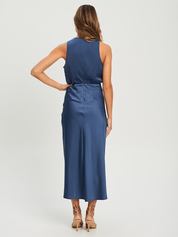 Robe de cocktail 'WISTERIA' Chancery en bleu : derrière