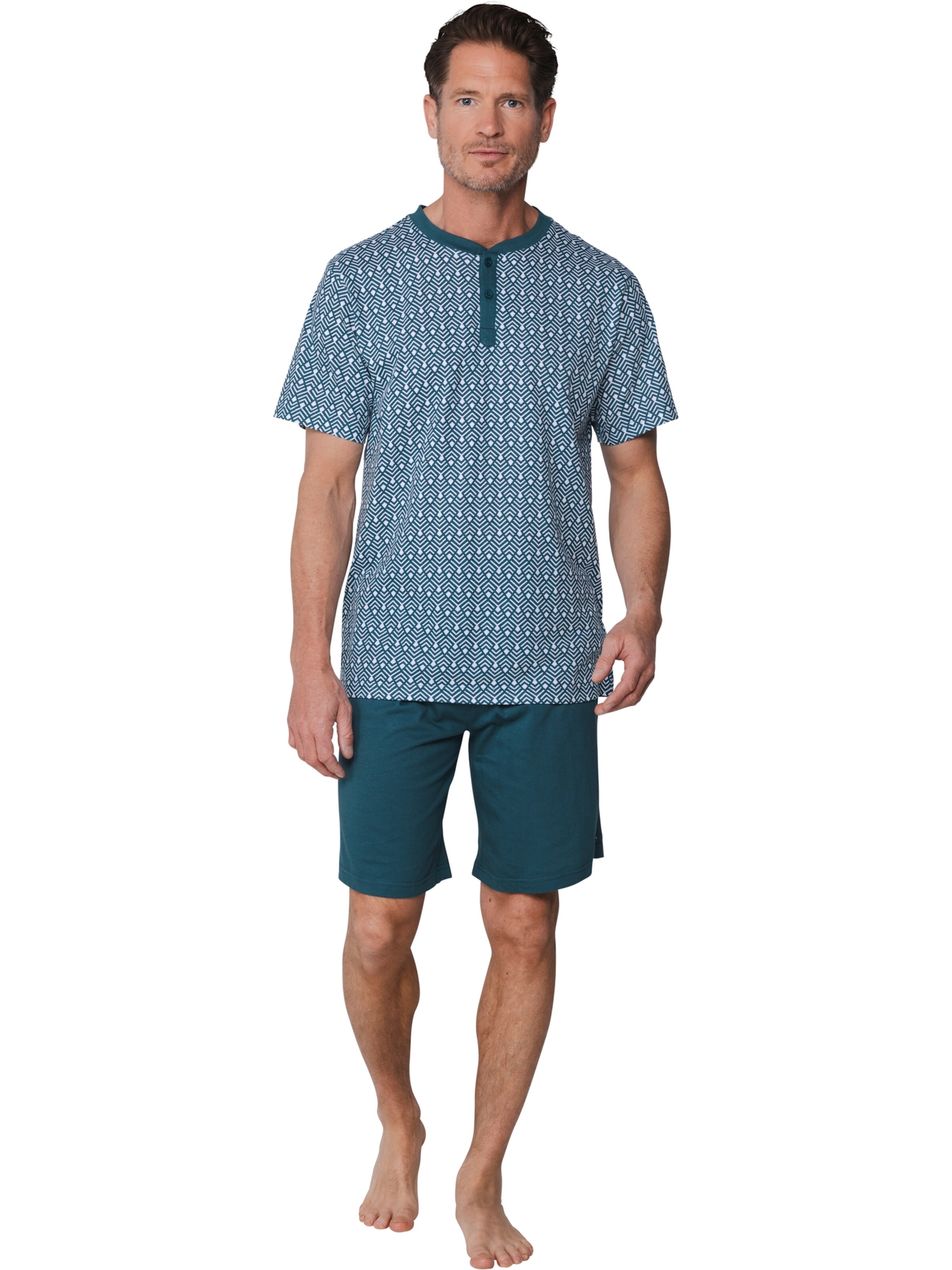 Pyjama court 'Shortama with buttons' Pastunette en vert