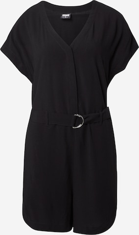 Urban Classics Jumpsuit in Zwart: voorkant