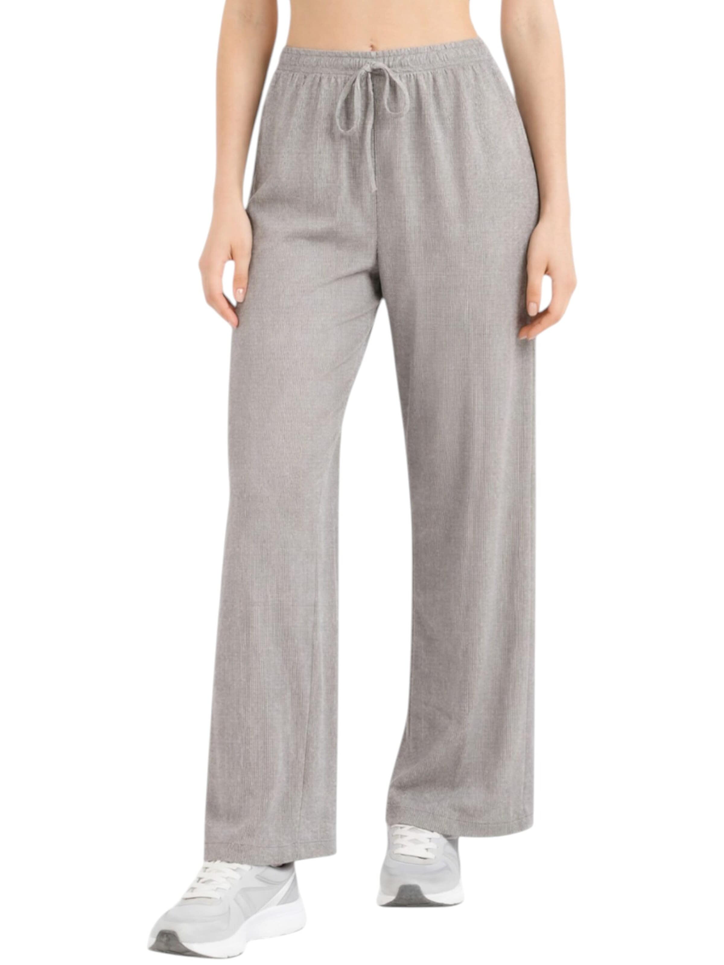 Wide leg Pantaloni 'FLORYN – Palazzohose Crinkle' di fashionshowcase in grigio