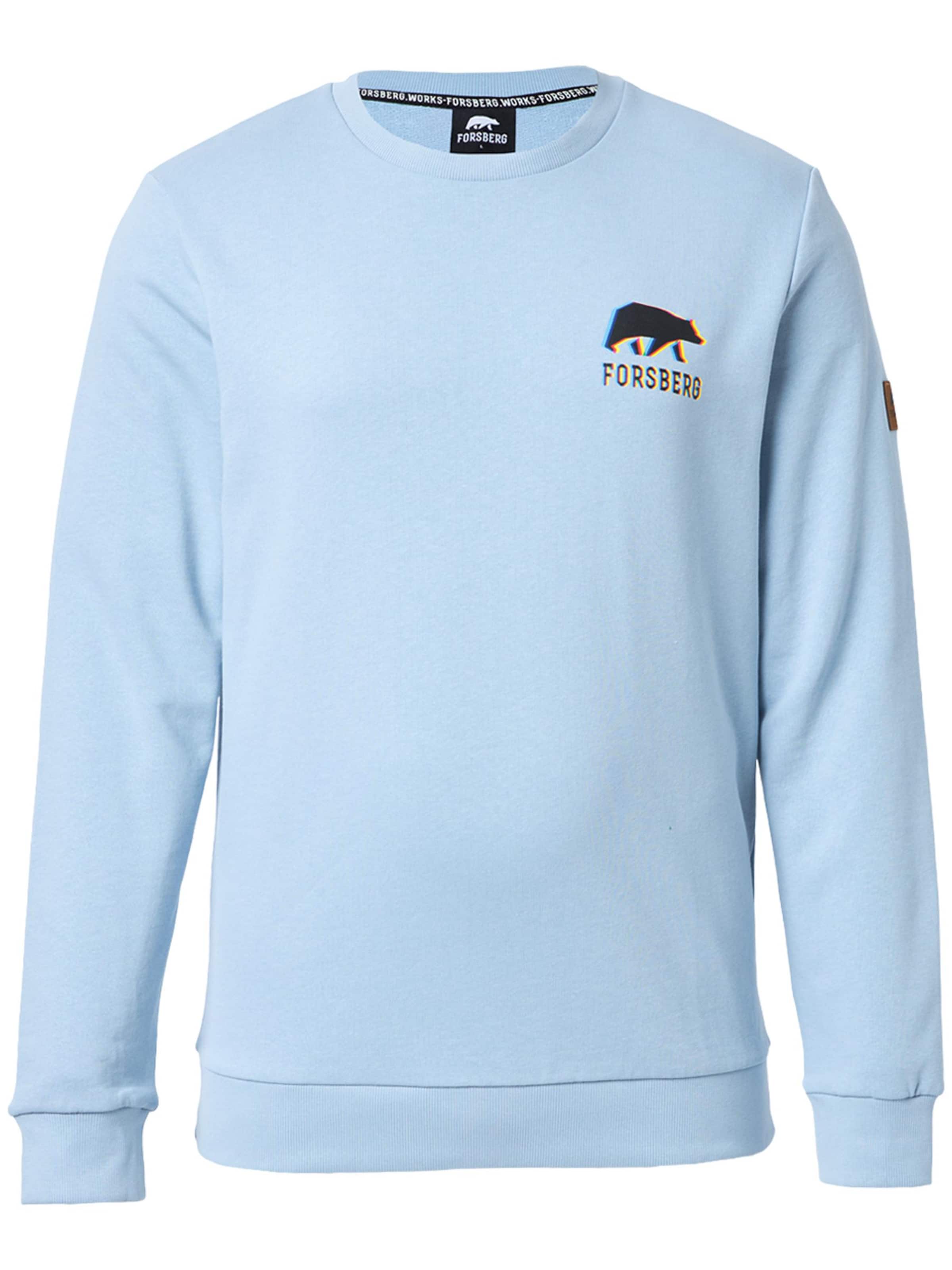 FORSBERG Sweatshirt 'mit kleinem Anaglyph-Logo'‌‌‌‌‌‌‌‌‌‌ in Blau: Vorderseite