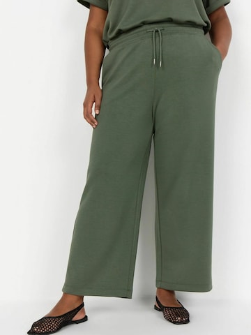 Wide leg Pantaloni 'Sabina' di Wasabi Concept in verde: frontale