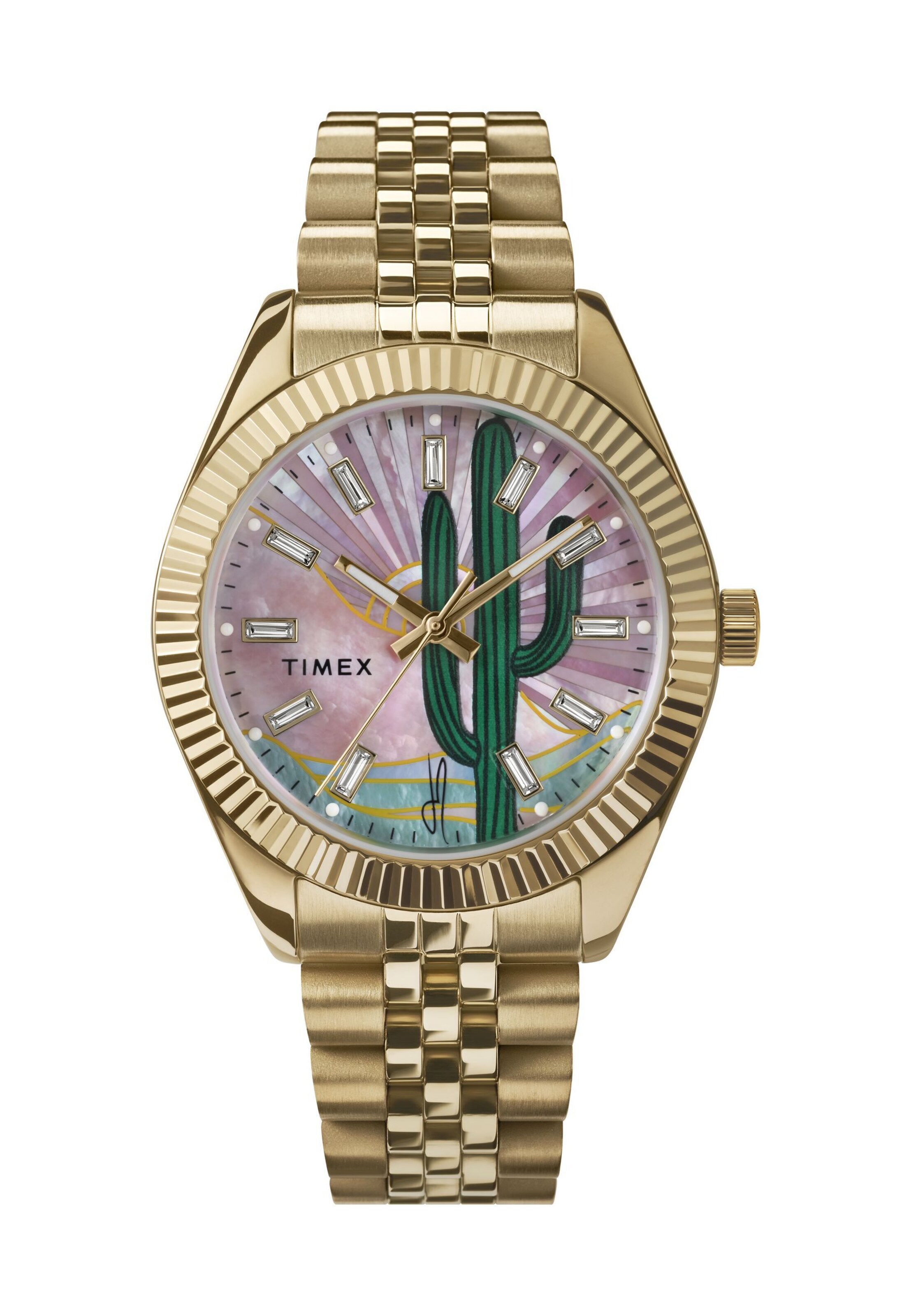 Montre à affichage analogique 'Timex x Jacquie Aiche Desert Daze' TIMEX en or : devant