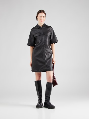 Abito camicia 'Melba' di OBJECT in nero: frontale