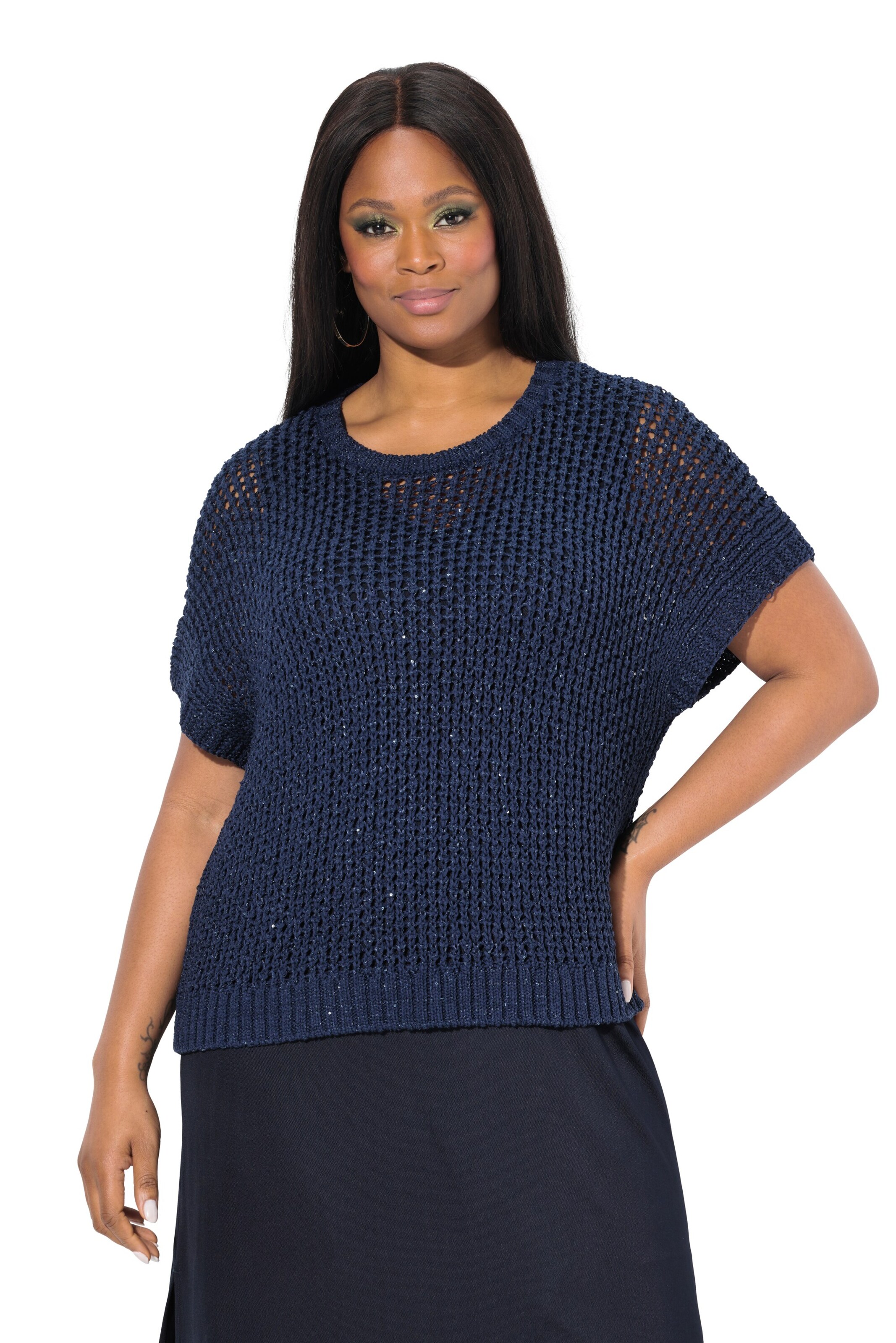 Ulla Popken Pullover in Blau: Vorderseite
