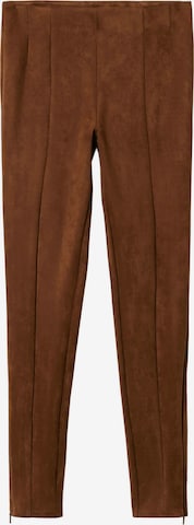 MANGO Skinny Leggings 'Elina in Braun: predná strana