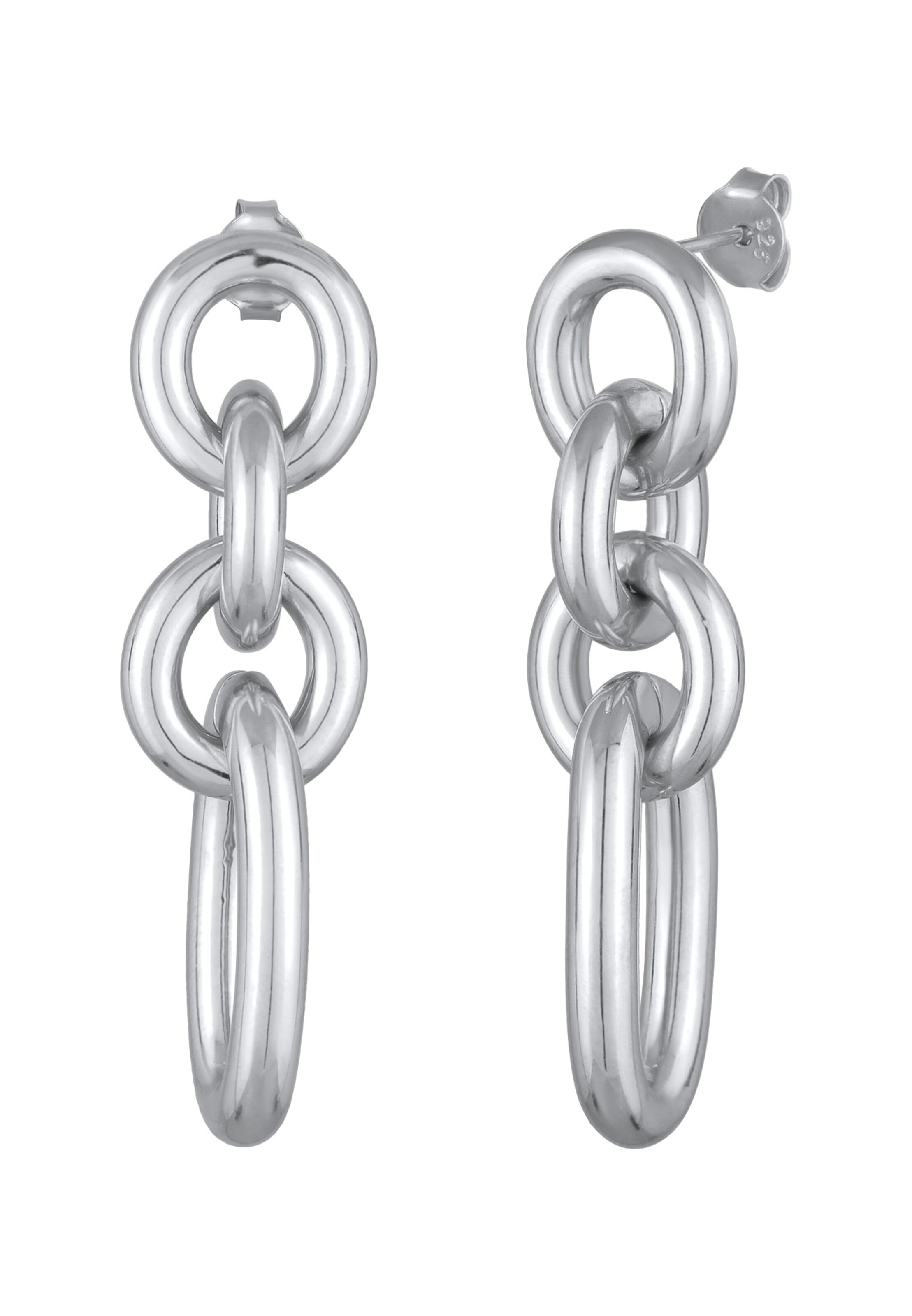 ELLI Earrings 'Glieder' in Silver: front