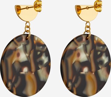 Fräulein Wunder Earrings 'Amal' in Brown