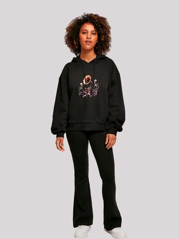 F4NT4STIC Sweatshirt 'Gothic Skeleton Vintage Vinyl Plattenspieler' in Schwarz
