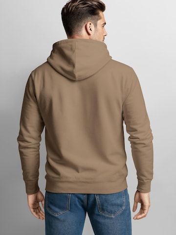 Neverless Sweatshirt 'Mountain Lineart' in Brown