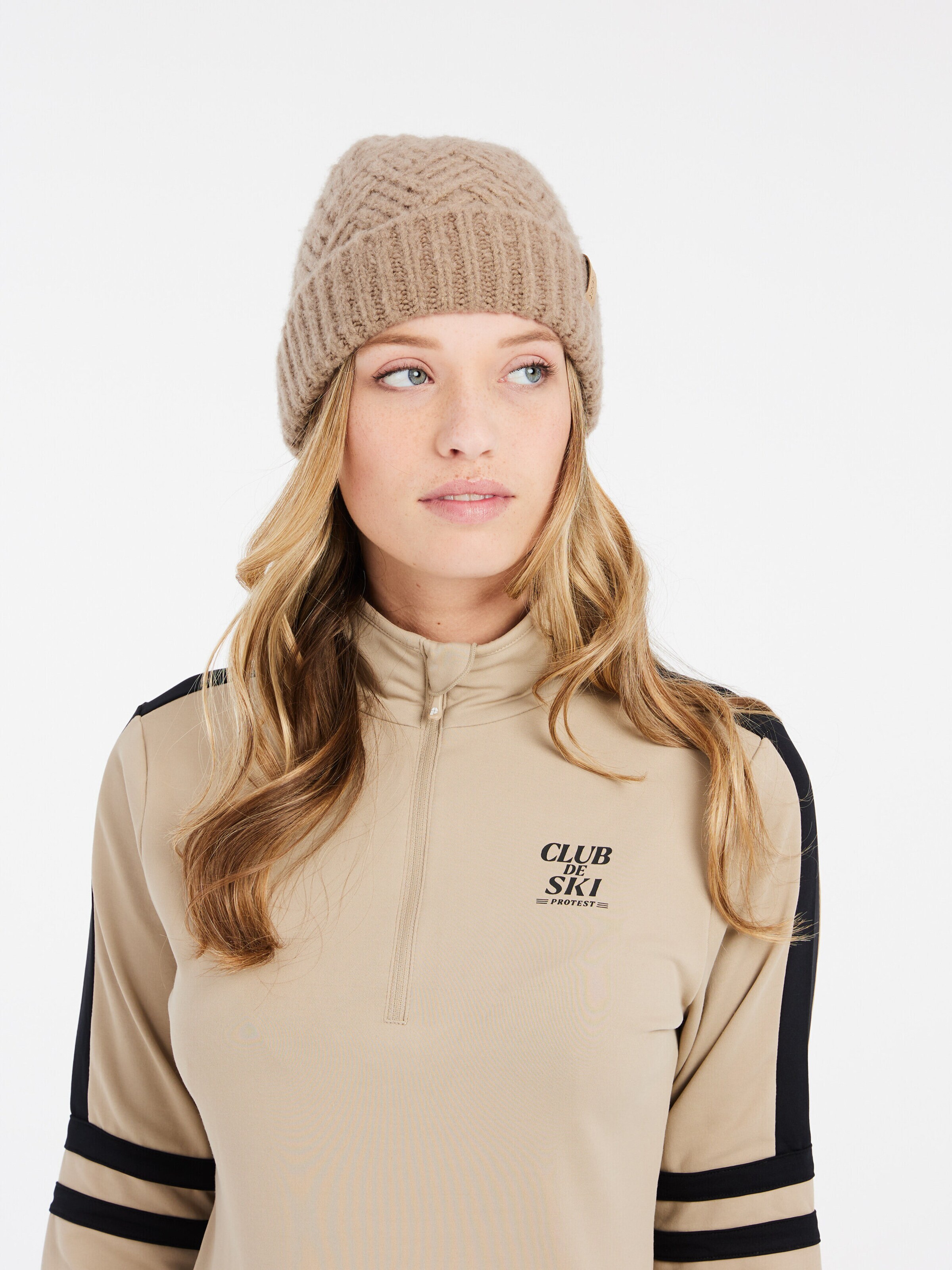 PROTEST Sports sweatshirt 'PRTPRUE' in Brown