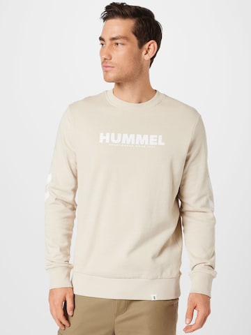 Hummel Sportsweatshirt 'Legacy' in Beige: predná strana