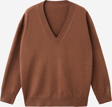 MANGO Sweter 'Festo' w kolorze brązowy: przód