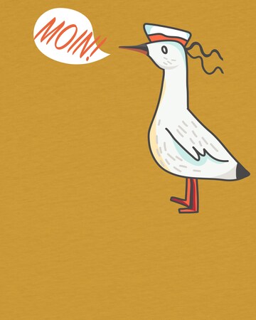 watabout.kids T-Shirt 'Moin Seagull' in Gelb
