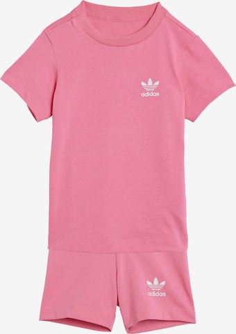 ADIDAS ORIGINALS - Conjunto 'Cycling Shorts and Tee Set' en rosa: frente