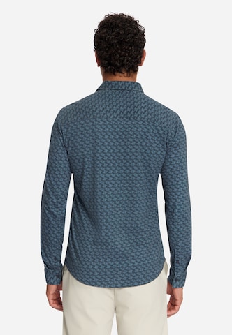 No Excess Regular fit Overhemd in Blauw