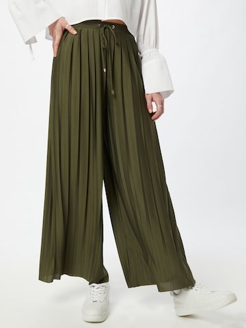 Wide Leg Pantalon 'Caren' ABOUT YOU en vert : devant