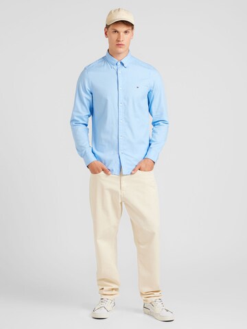 TOMMY HILFIGER Slim Fit Hemd 'Flex' in Blau