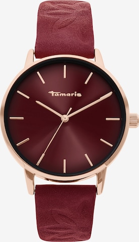 Tamaris Analoguhr in Rot: Vorderseite