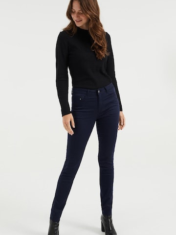 WE Fashion Skinny Jeans in Blauw