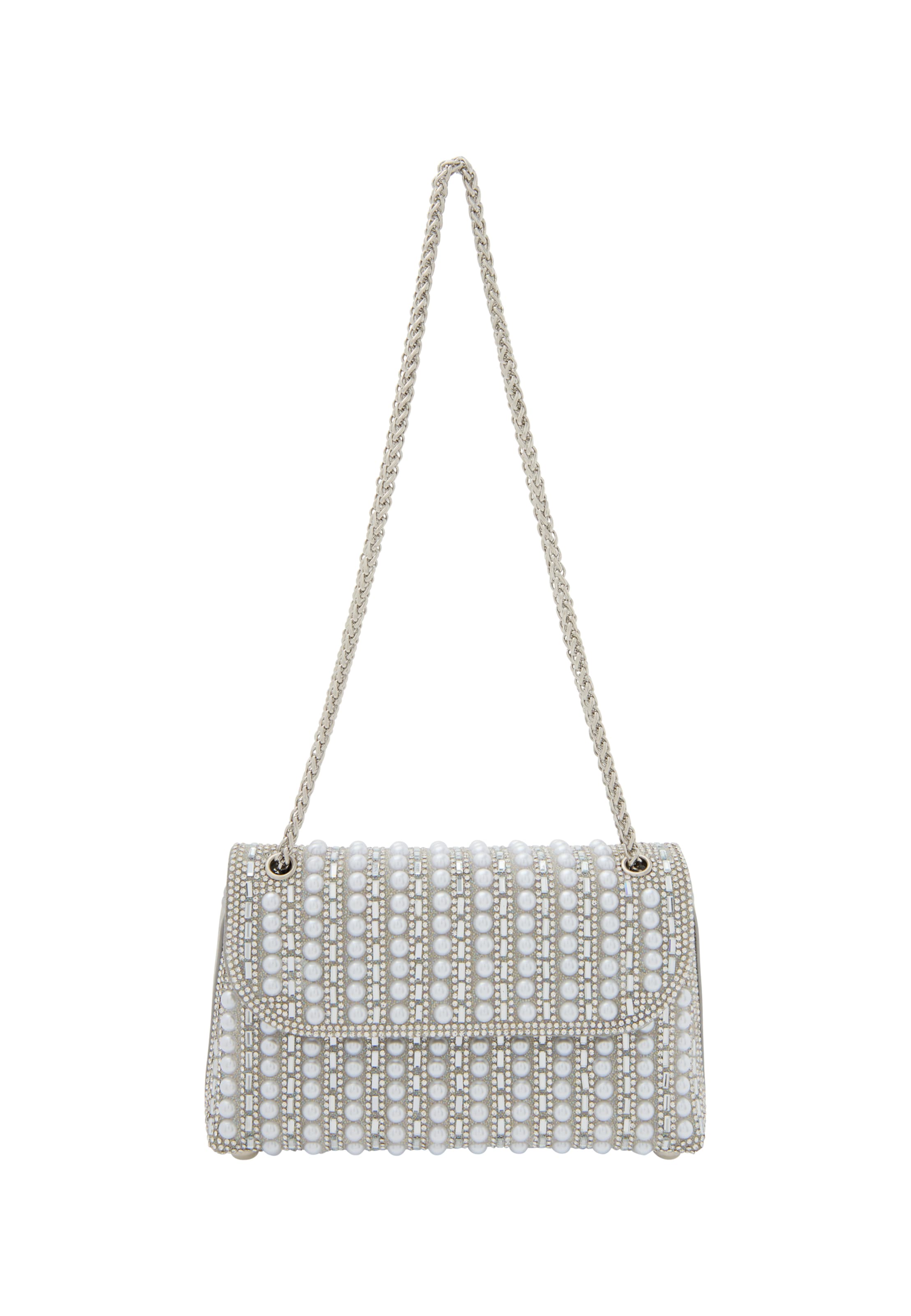 faina - Mala de ombro em prata: frente