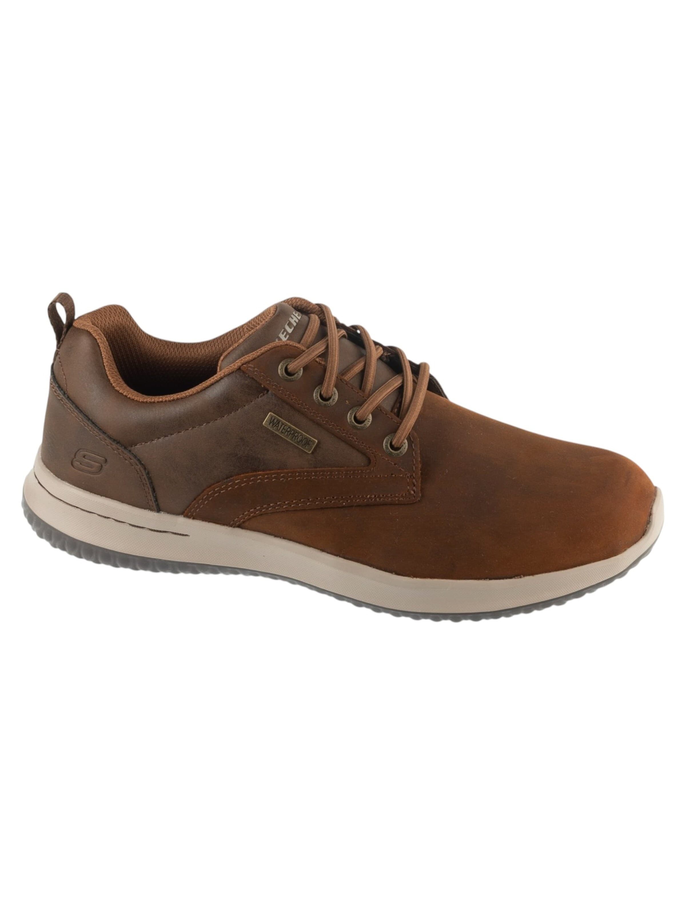 SKECHERS Sportlicher Schnürschuh 'Skechers Delson Antigo'‌‌‌‌ in Braun: Vorderseite