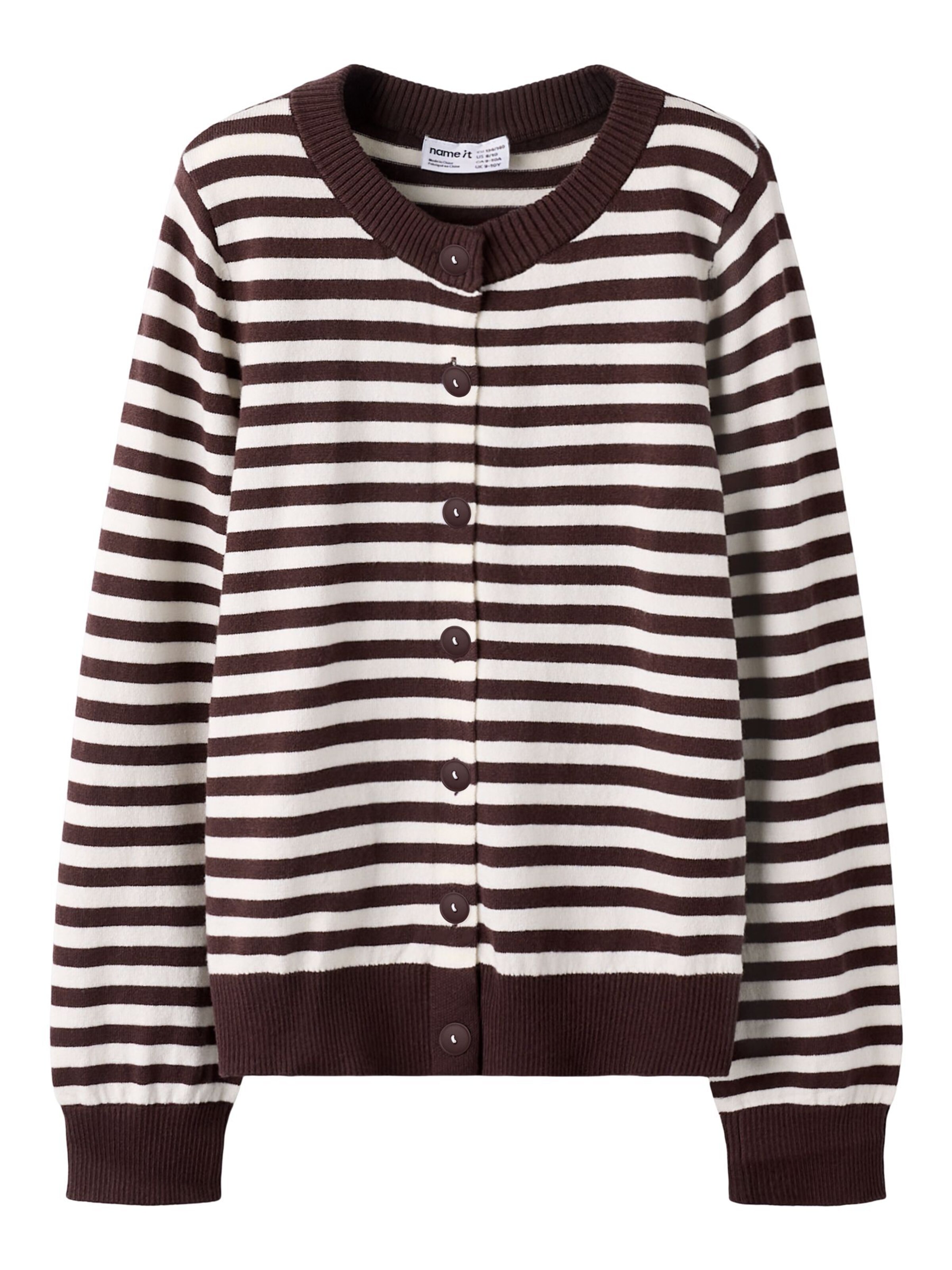 NAME IT Gebreid vest in Bruin: voorkant