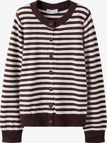 NAME IT Gebreid vest in Bruin: voorkant