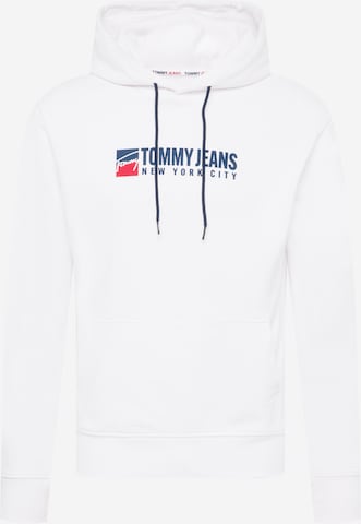 Tommy Jeans كنزة رياضية بلون أبيض: الأمام