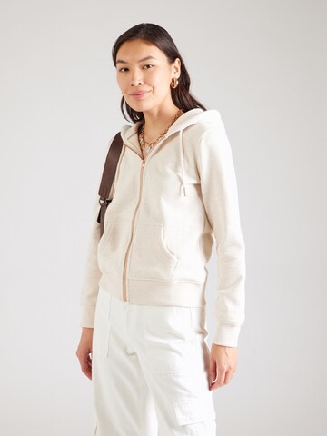 Giacca di felpa 'Essential' di Superdry in beige: frontale