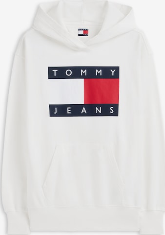 Tommy JeansSweater majica - bijela boja: prednji dio