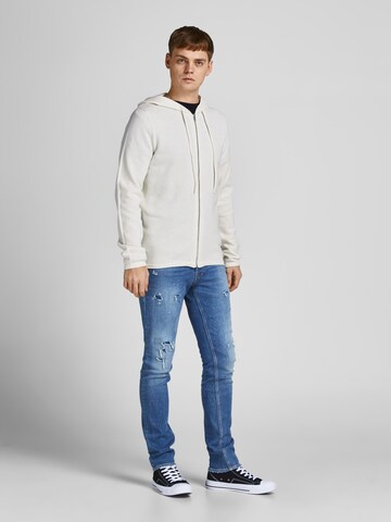 balta JACK & JONES Kardiganas 'Hill'