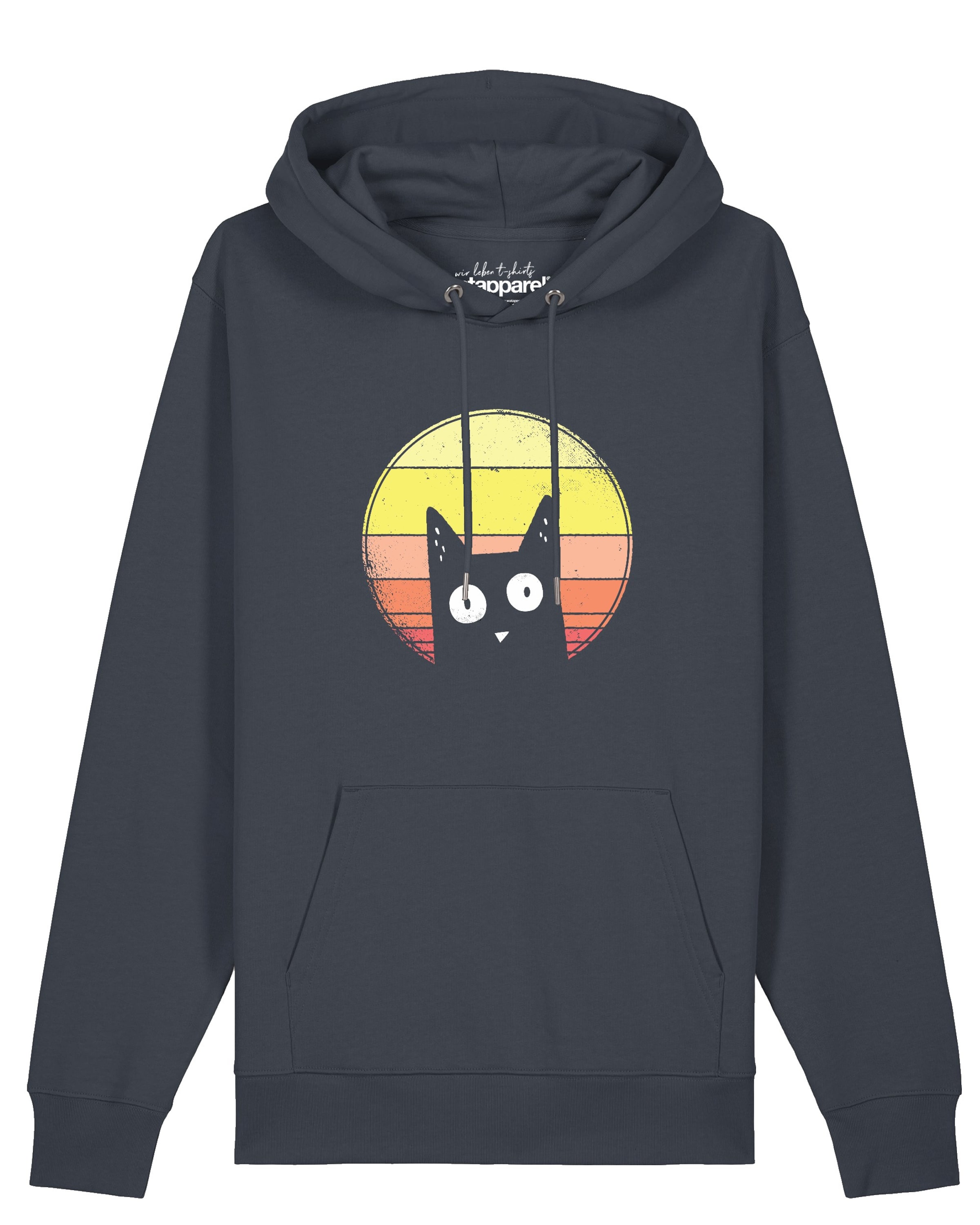 Sweat-shirt 'Sunset Cat' Watapparel en gris : devant