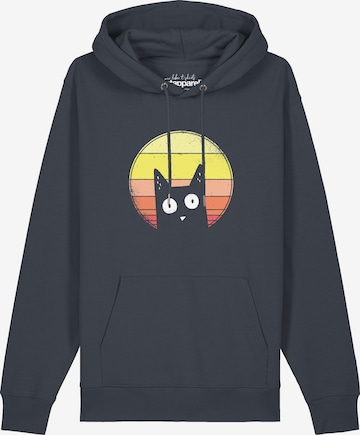 Sweat-shirt 'Sunset Cat' Watapparel en gris : devant