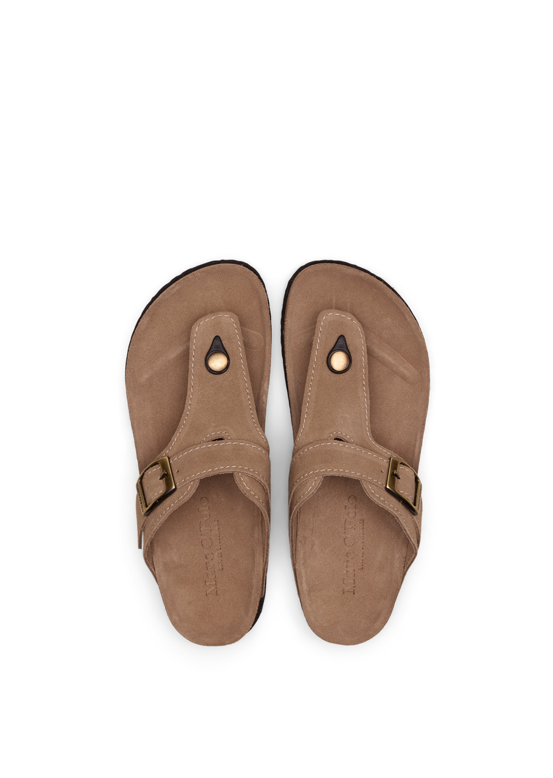 Marc O'Polo T-bar sandals in Brown