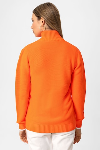 DENIM CULTURE Gebreid vest 'AILEEN' in Oranje