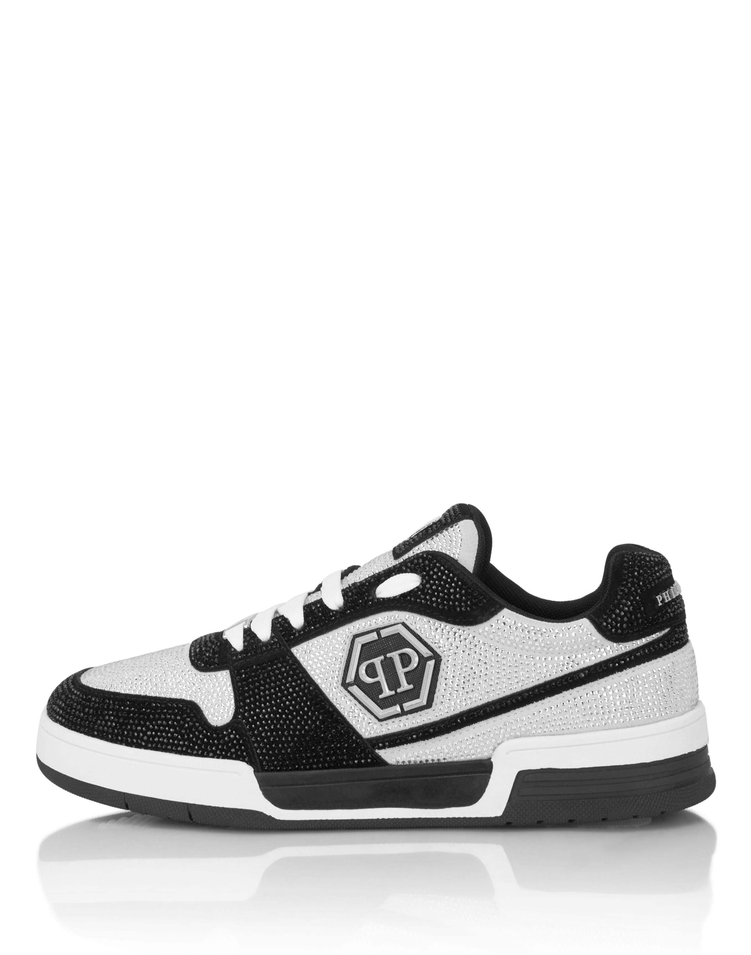 Baskets basses Philipp Plein en noir : devant