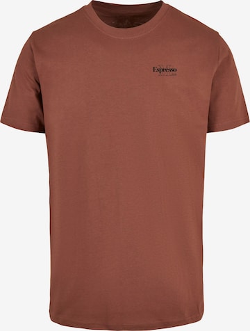 Mister Tee Тениска 'Espresso' в кафяво: отпред