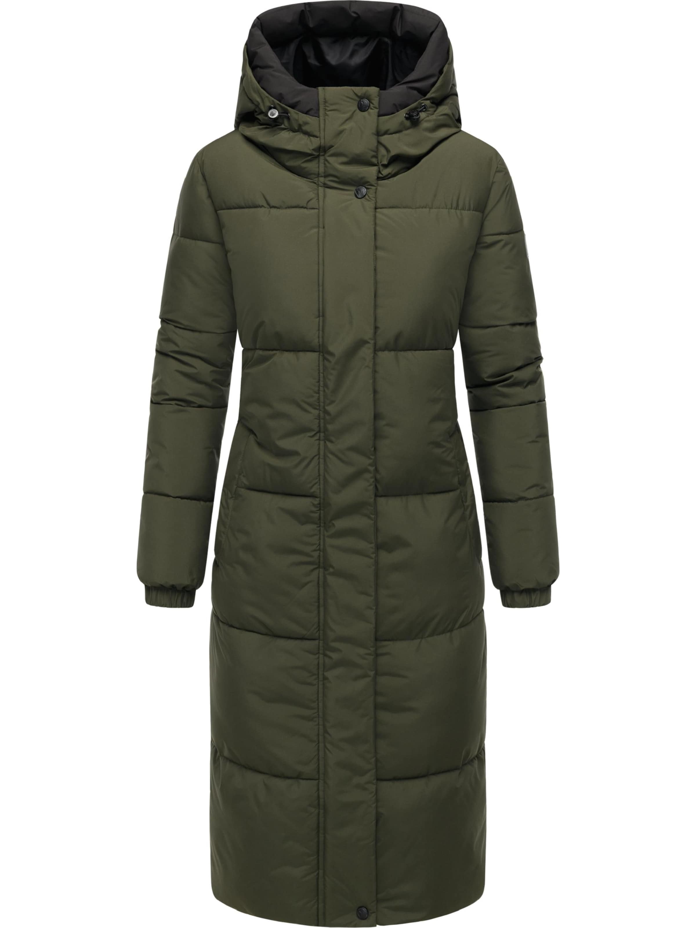 NAVAHOO Wintermantel 'Taublüte XIV' in Groen: voorkant