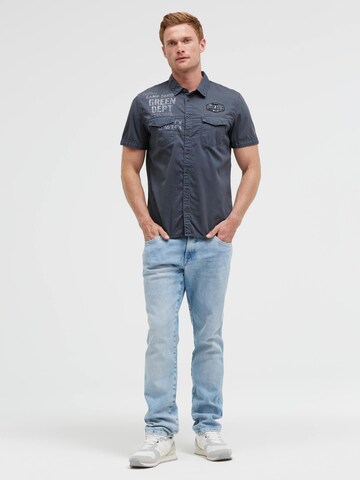 CAMP DAVID Regular fit Button Up Shirt in Blue
