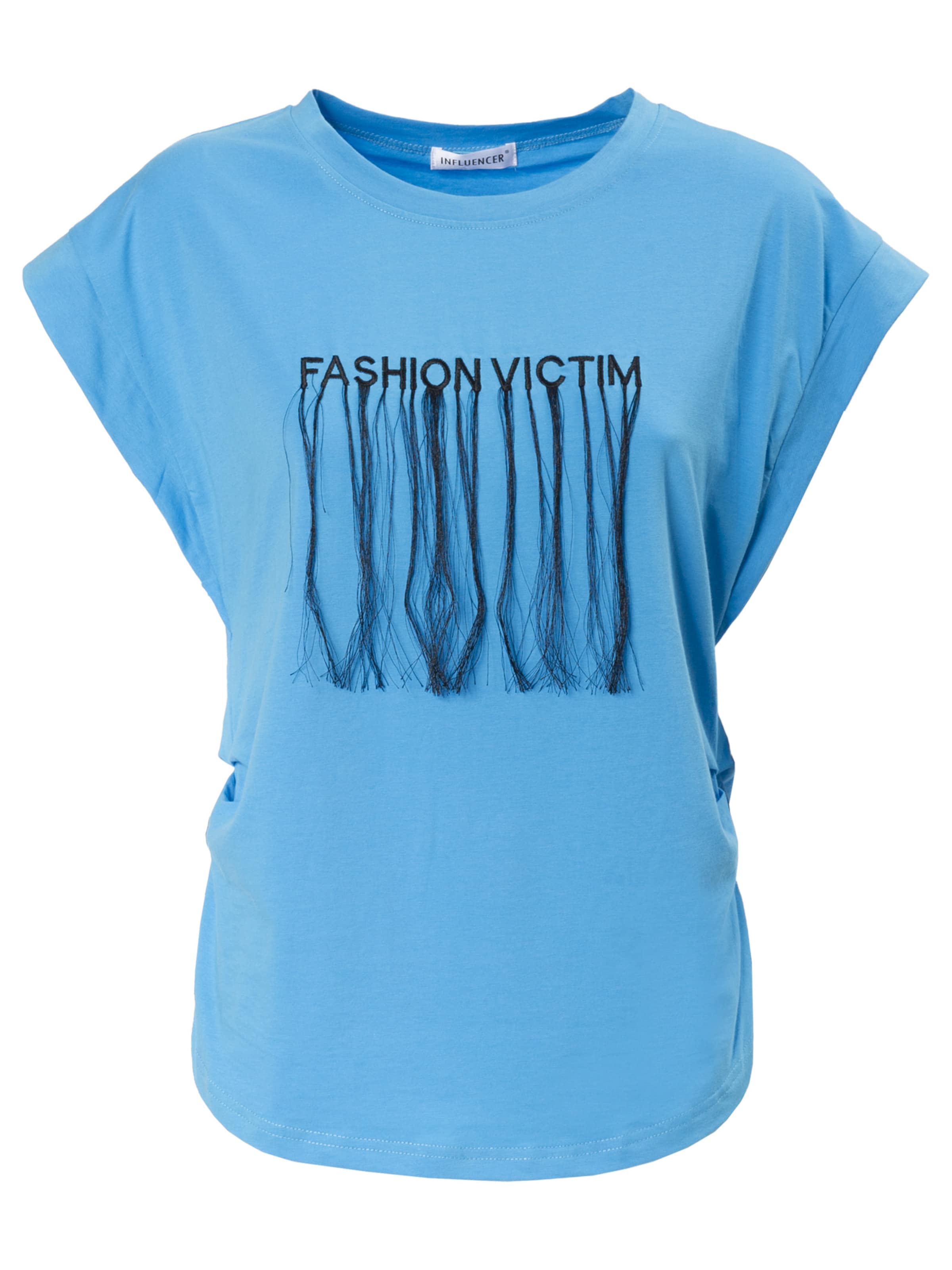 mėlyna Influencer Marškinėliai: priekis