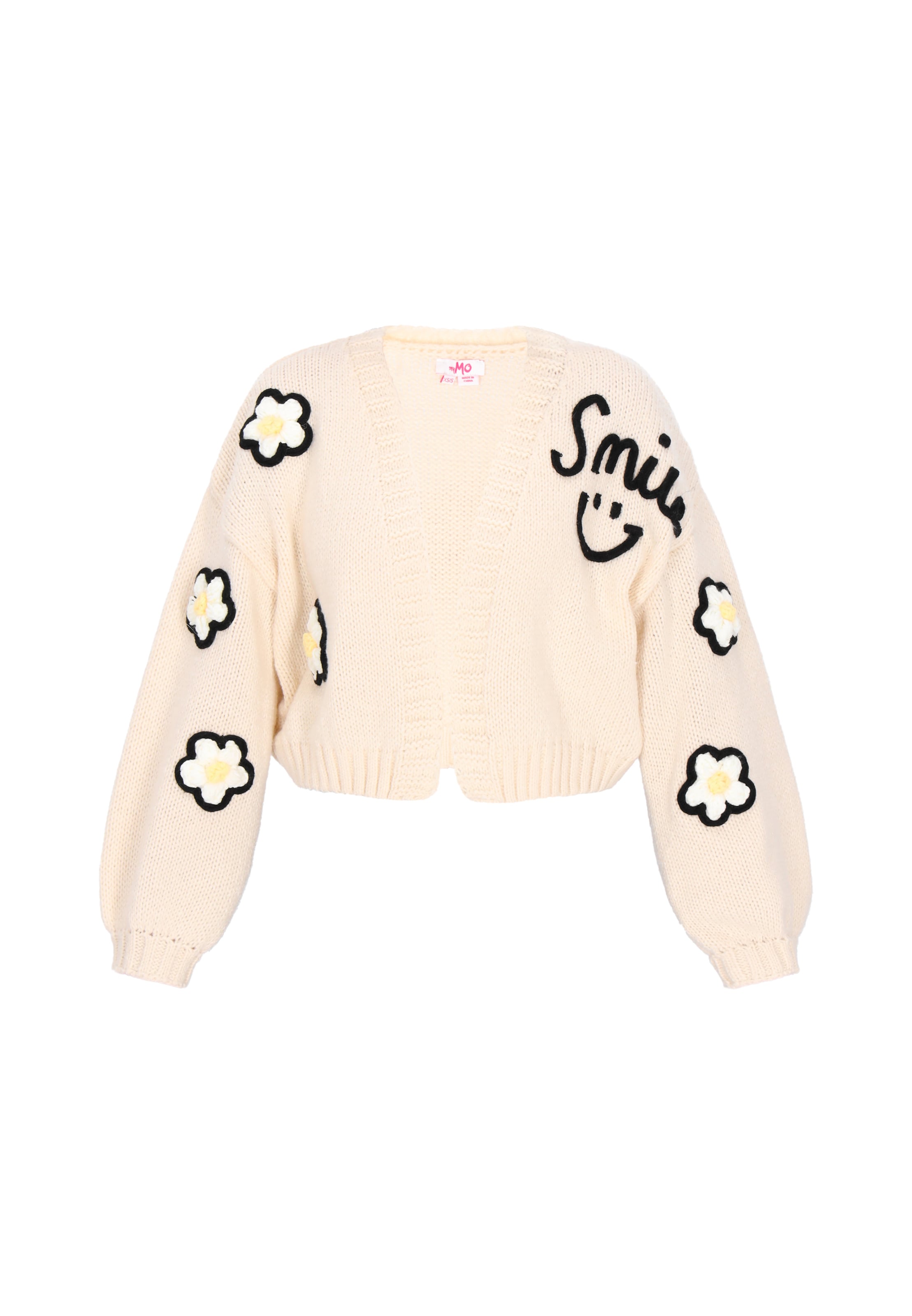 Cardigan swirly en beige : devant
